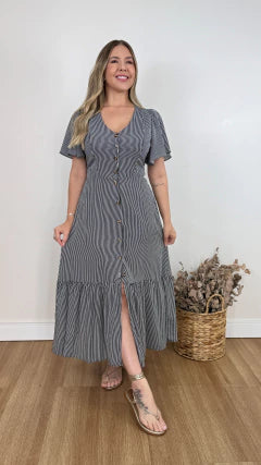 VESTIDO IARA LISTRADO (VÁRIAS CORES DISPONÍVEIS)