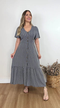 VESTIDO IARA LISTRADO (VÁRIAS CORES DISPONÍVEIS)