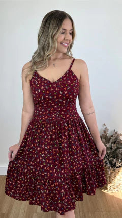 VESTIDO CURTO AMANDA LIBERTY (VÁRIAS CORES DISPONÍVEIS)