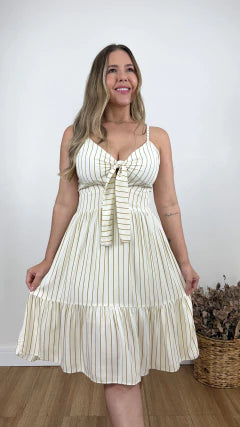 VESTIDO CURTO SOFIA LISTRADO (VÁRIAS CORES DISPONÍVES)