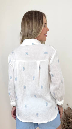 CAMISA LATIFAH BORDADO (VÁRIAS CORES DISPONÍVEIS)