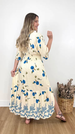 VESTIDO DIANA ASSIMÉTRICO ESTAMPADO (VÁRIAS CORES DISPONÍVEIS)