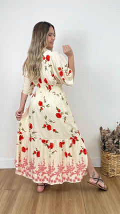 VESTIDO DIANA ASSIMÉTRICO ESTAMPADO (VÁRIAS CORES DISPONÍVEIS)