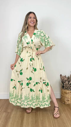 VESTIDO DIANA ASSIMÉTRICO ESTAMPADO (VÁRIAS CORES DISPONÍVEIS)