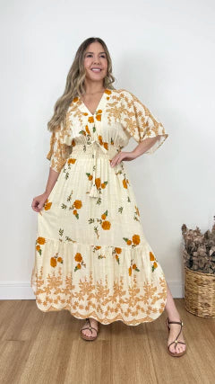 VESTIDO DIANA ASSIMÉTRICO ESTAMPADO (VÁRIAS CORES DISPONÍVEIS)