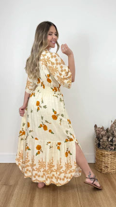 VESTIDO DIANA ASSIMÉTRICO ESTAMPADO (VÁRIAS CORES DISPONÍVEIS)