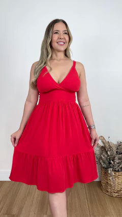 VESTIDO CURTO JASMIM (VÁRIAS CORES DISPONÍVEIS)