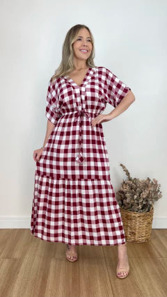 VESTIDO LONGO ELOAH XADREZ (VÁRIAS CORES DISPONÍVEIS)