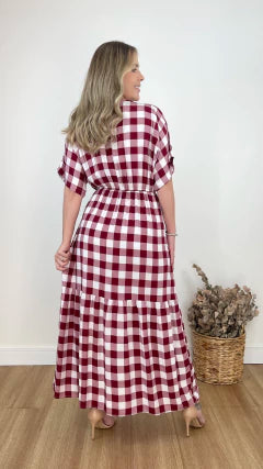 VESTIDO LONGO ELOAH XADREZ (VÁRIAS CORES DISPONÍVEIS)