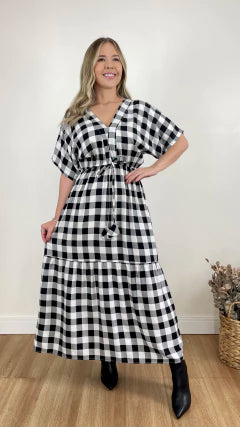 VESTIDO LONGO ELOAH XADREZ (VÁRIAS CORES DISPONÍVEIS)
