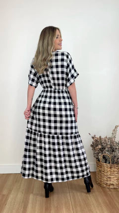 VESTIDO LONGO ELOAH XADREZ (VÁRIAS CORES DISPONÍVEIS)