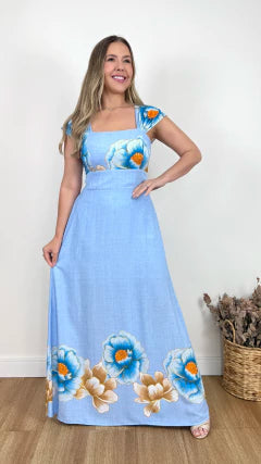 VESTIDO SABRINA LONGO (VÁRIAS CORES DISPONÍVEIS)