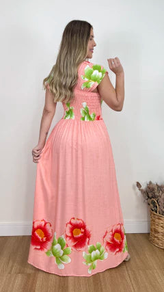 VESTIDO SABRINA LONGO (VÁRIAS CORES DISPONÍVEIS)