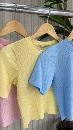 CROPPED CANELADO BIA (VÁRIAS CORES DISPONÍVEIS)