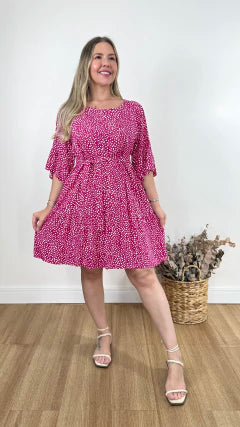 VESTIDO CURTO MARIA FLOR (VÁRIAS CORES DISPONÍVEIS)